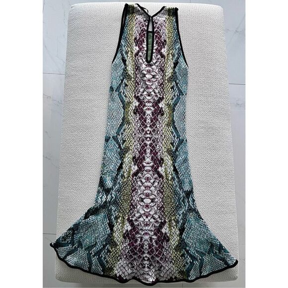 Roberto Cavalli $1450 Python Multicolor Knit Fabric Dress - Picture 4 of 4